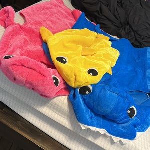 Mommy Shark, Daddy Shark and baby Shark Costumes